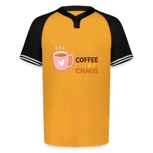 Powered by Coffee and Chaos - Augusta Sportswear Men's Cutter Henley Jersey