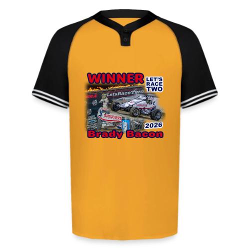 Brady Bacon #LetsRaceTwo Winner - Augusta Sportswear Men's Cutter Henley Jersey