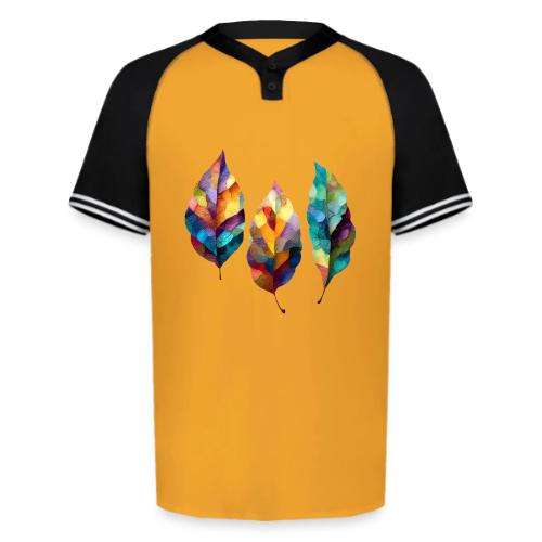 Art: Colorful Leaf Harmony - Augusta Sportswear Men's Cutter Henley Jersey