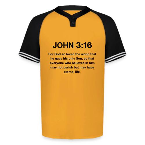 John 3:16 Christian Apparel – Bible Verse Clothing - Augusta Sportswear Men's Cutter Henley Jersey