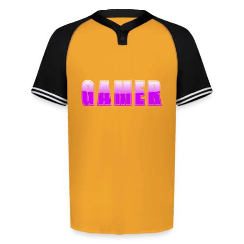 Gamer Purple Glossy Collegiate Design - Augusta Sportswear Men's Cutter Henley Jersey
