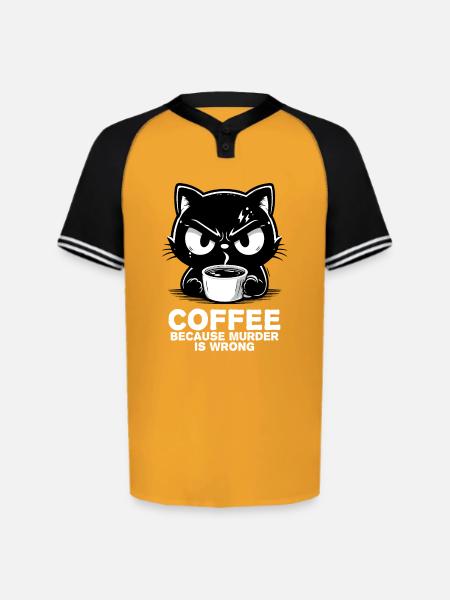 Murder is wrong (dark) - Augusta Sportswear Men's Cutter Henley Jersey - gold/black