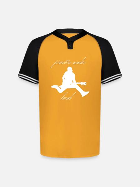 Practise_Make_Loud_-1- - Augusta Sportswear Men's Cutter Henley Jersey - gold/black