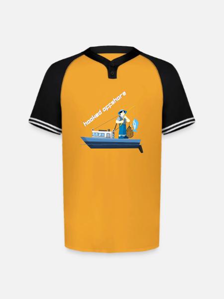 Hooked_Offshore - Augusta Sportswear Men's Cutter Henley Jersey - gold/black