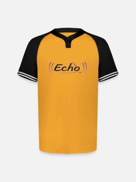 VARENO - Echo Gradient Waves - Augusta Sportswear Men's Cutter Henley Jersey - gold/black