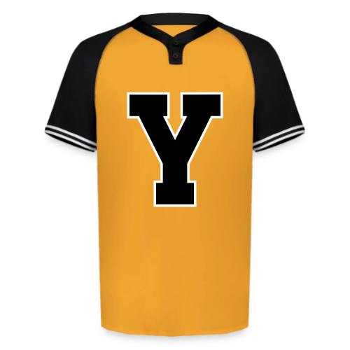 Varsity Letter Y Collegiate Alphabet Art - Augusta Sportswear Men's Cutter Henley Jersey