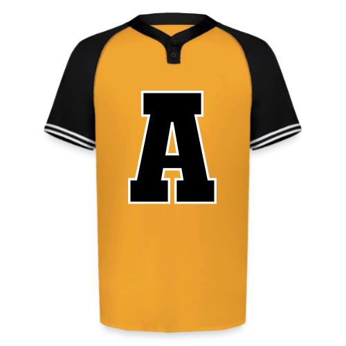 Varsity Letter A Athletic Monogram Design - Augusta Sportswear Men's Cutter Henley Jersey