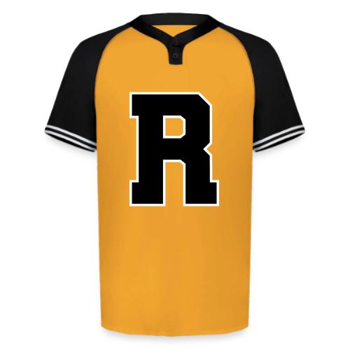 Varsity Letter R Athletic Monogram - Augusta Sportswear Men's Cutter Henley Jersey