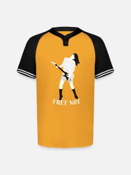 Fret_Not - Augusta Sportswear Men's Cutter Henley Jersey - gold/black