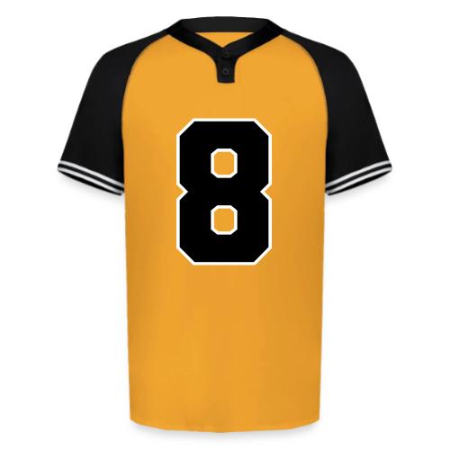 Varsity Number 8 College Style - Augusta Sportswear Men's Cutter Henley Jersey