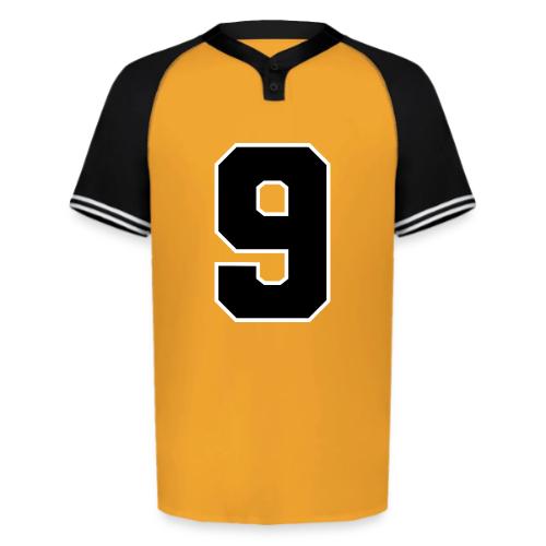 Varsity Number 9 Athletic Font - Augusta Sportswear Men's Cutter Henley Jersey