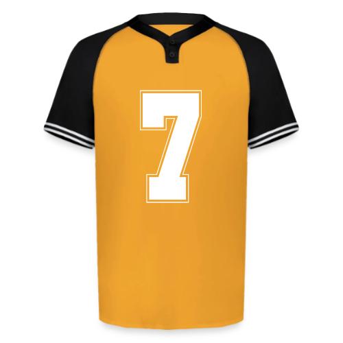 White Number 7 – Varsity Font - Augusta Sportswear Men's Cutter Henley Jersey