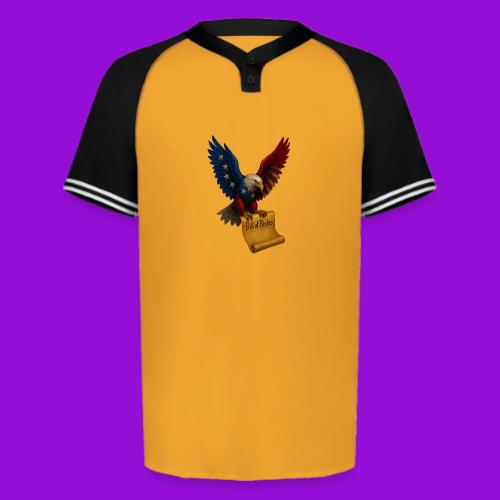 Bill of Rights Bald Eagle - Augusta Sportswear Men's Cutter Henley Jersey