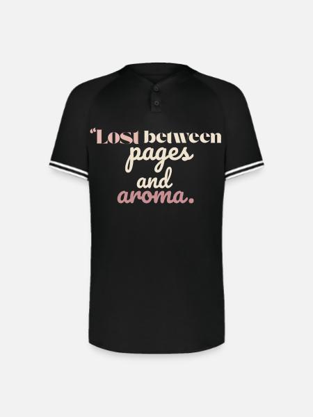 Lost Between Pages and Aroma” - Augusta Sportswear Men's Cutter Henley Jersey - black/white