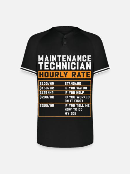 Maintenance Technician Hourly Rate - Augusta Sportswear Men's Cutter Henley Jersey - black/white