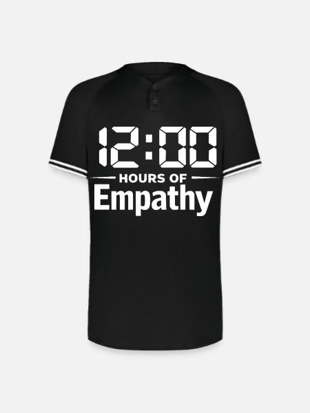 12 Hours of Empathy Aide - Augusta Sportswear Men's Cutter Henley Jersey - black/white