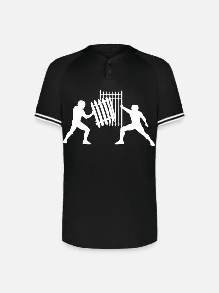 Gate Push Duel Silhouette - Augusta Sportswear Men's Cutter Henley Jersey - black/white