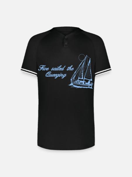 Five Sailed The Queeging - Augusta Sportswear Men's Cutter Henley Jersey - black/white