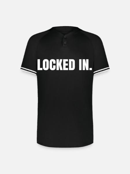 Locked in - Augusta Sportswear Men's Cutter Henley Jersey - black/white