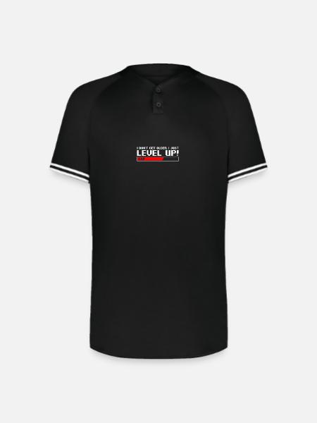 Level up - Augusta Sportswear Men's Cutter Henley Jersey - black/white