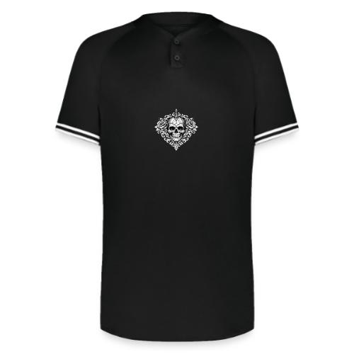 Gothic Filigree Skull - Augusta Sportswear Men's Cutter Henley Jersey
