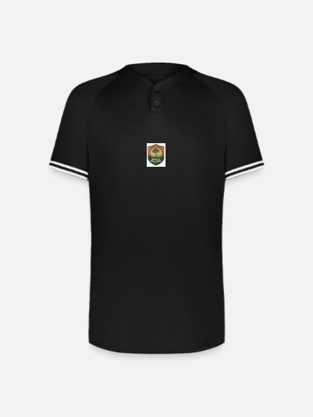 Mind Growth Shield Patch - Augusta Sportswear Men's Cutter Henley Jersey - black/white
