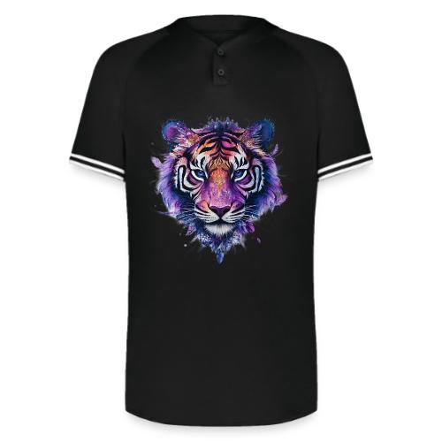 Mystic Violet Tiger - Augusta Sportswear Men's Cutter Henley Jersey