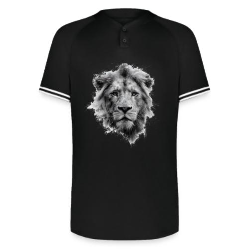 Lion: Monochrome King - Augusta Sportswear Men's Cutter Henley Jersey