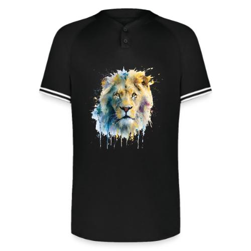 Splash-Art Lion Face - Augusta Sportswear Men's Cutter Henley Jersey