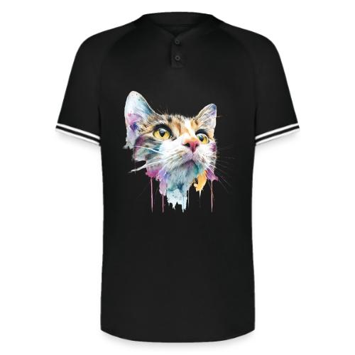 Chromatic Cat Splash - Augusta Sportswear Men's Cutter Henley Jersey