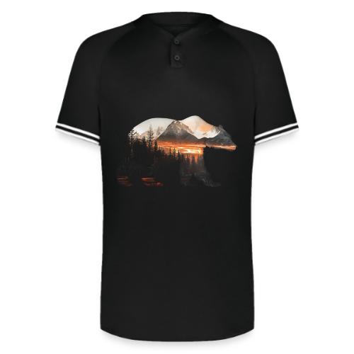 Canada Bear: fiery tones - Augusta Sportswear Men's Cutter Henley Jersey