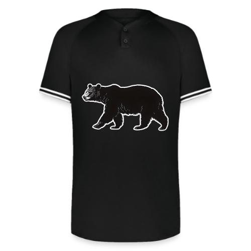 Midnight Black Bear - Augusta Sportswear Men's Cutter Henley Jersey