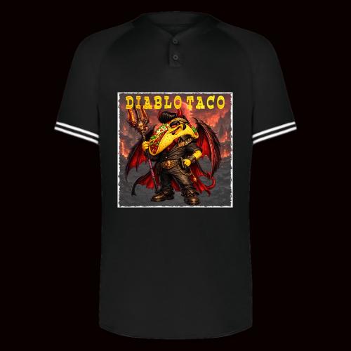 The Diablo Taco Spicy Demon Character - Augusta Sportswear Men's Cutter Henley Jersey