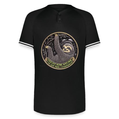 Sloth Home Watcher T Shirt - Augusta Sportswear Men's Cutter Henley Jersey