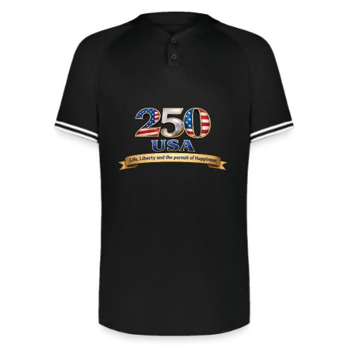 250 USA Liberty Banner - Augusta Sportswear Men's Cutter Henley Jersey