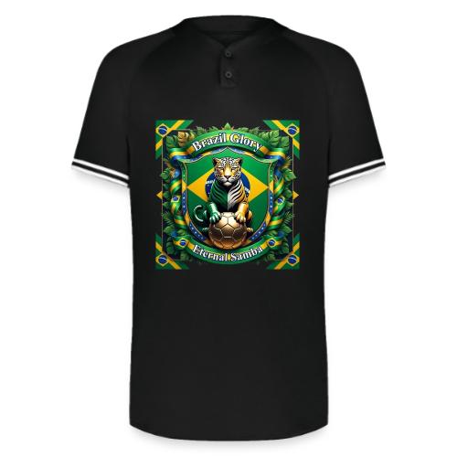 Brazil Jaguar Glory T-Shirt, Flag Pride Badge Gift - Augusta Sportswear Men's Cutter Henley Jersey