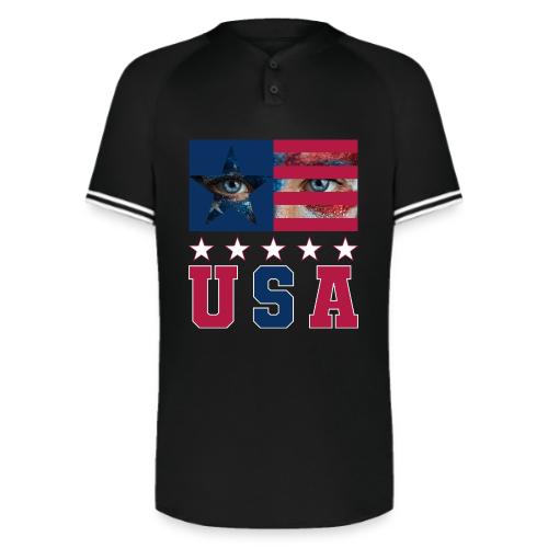 Stars and Vision USA - Augusta Sportswear Men's Cutter Henley Jersey