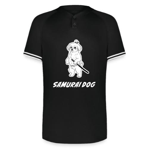 Samurai Maltese Katana Warrior Dog Tee - Augusta Sportswear Men's Cutter Henley Jersey