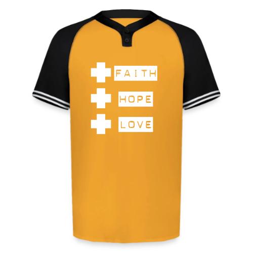 3 crosses , faith hope love - Augusta Sportswear Men's Cutter Henley Jersey