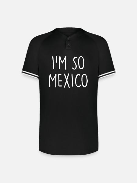 I'm so Mexico - Augusta Sportswear Men's Cutter Henley Jersey - black/white