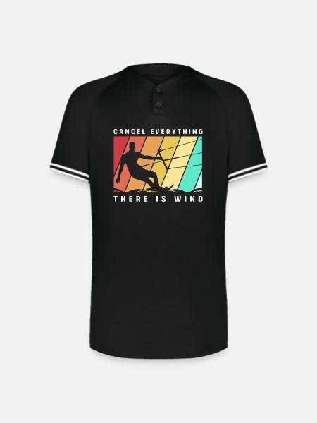 Kite Boarding Summer Kitesurfing - Augusta Sportswear Men's Cutter Henley Jersey - black/white