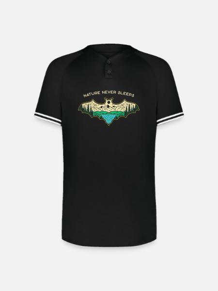 Nature Never Sleeps - Augusta Sportswear Men's Cutter Henley Jersey - black/white