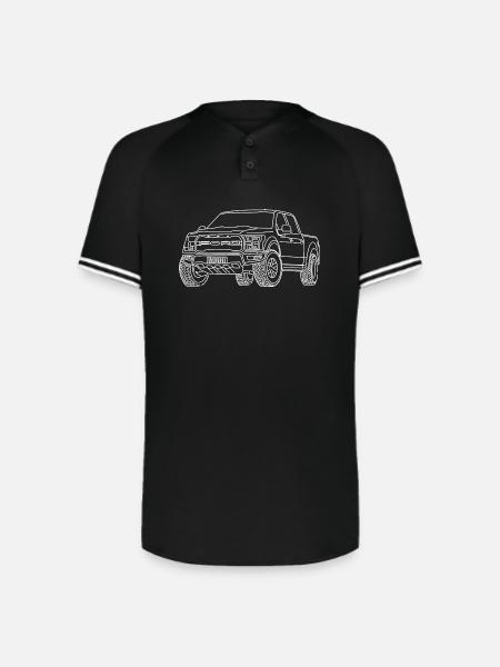 F150 Raptor - Augusta Sportswear Men's Cutter Henley Jersey - black/white