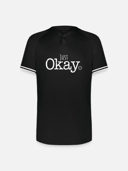 Just Okay - Augusta Sportswear Men's Cutter Henley Jersey - black/white