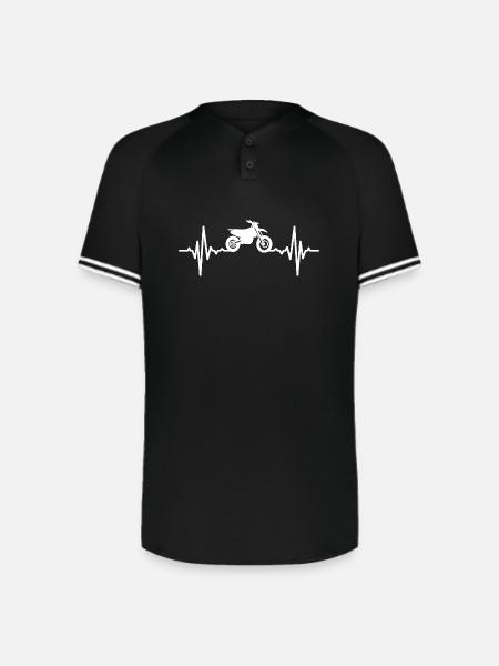 Motocross Bike ECG - Augusta Sportswear Men's Cutter Henley Jersey - black/white