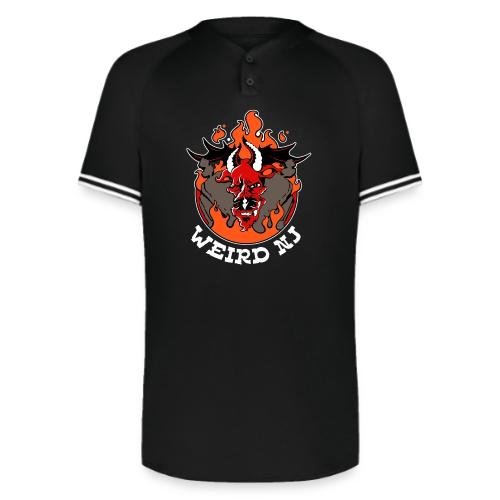 Wicked Jersey Devil with Flames & Tombstones - Augusta Sportswear Men's Cutter Henley Jersey