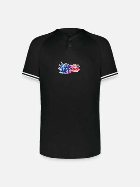 London Skyline Splash - Augusta Sportswear Men's Cutter Henley Jersey - black/white