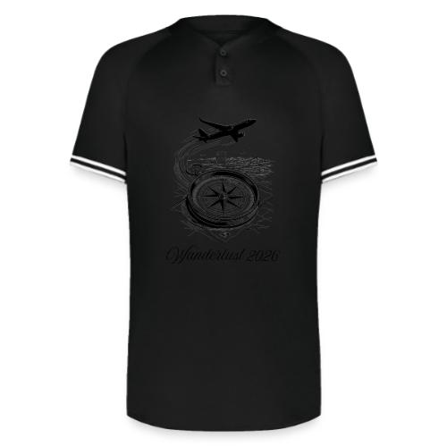 Wanderlust 2026 T-Shirt | Minimalist Travel Plane - Augusta Sportswear Men's Cutter Henley Jersey