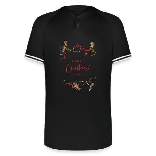 Merry Christmas Typography Design - Augusta Sportswear Men's Cutter Henley Jersey