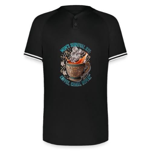 Mom's Survival Kit Tee | Coffee Chaos - Augusta Sportswear Men's Cutter Henley Jersey